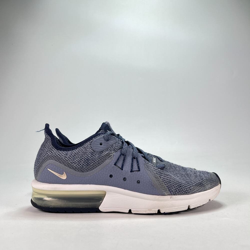 Nike Air Max Sequent 3 Obsidian White Running Shoes 922884-400 Youth Size 5.5Y